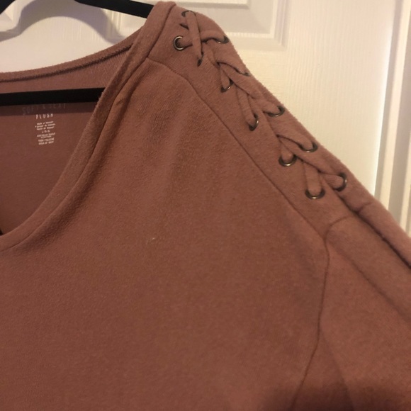 Dusty Rose/mauve soft & sexy long sleeved top - Picture 2 of 3